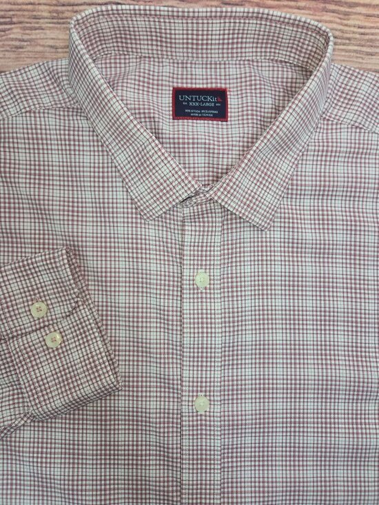 UNTUCKit Other - Untuckit Mens Nylon Blend Red Plaid Button-Up Shirt 3XL